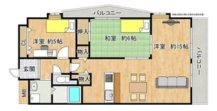 2LDKの間取り画像