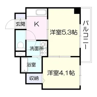 ロイヤルシティ県庁前プレミアム【4階】の間取り