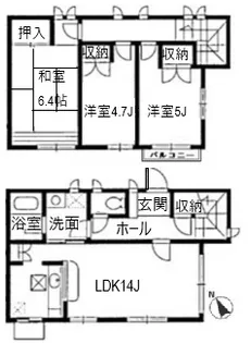 東京都杉並区久我山3【一戸建】の間取り