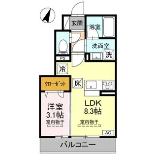 グリーンリーフ【1階】の間取り