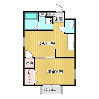 ブランメルイズミC【2階】の間取り
