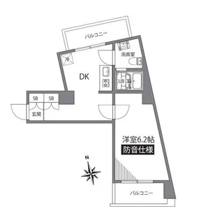 アズミュージック新宿御苑【3階】の間取り
