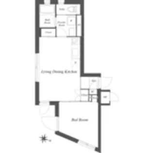 ASTILE西新宿【2階】の間取り