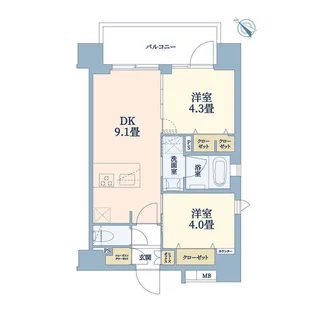 フルハウス赤羽【7階】の間取り