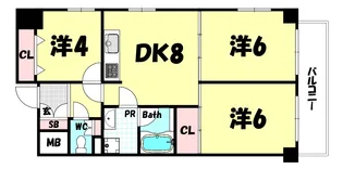 ランデージ神戸花隈【1階】の間取り