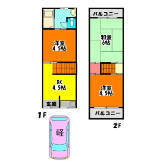 大阪府守口市金田町3【一戸建】の間取り