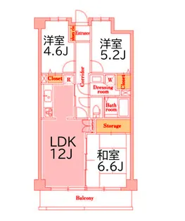 アーバンパーク常盤台公園D【5階】の間取り