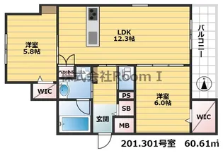 【ペット共生】(仮称)東住吉区針中野4丁目ヘーベルメゾン・旭化成ヘーベ【2階】の間取り