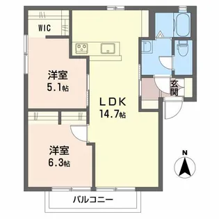 サニーコート小豆餅【2階】の間取り