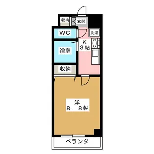 パルティール覚王山【8階】の間取り
