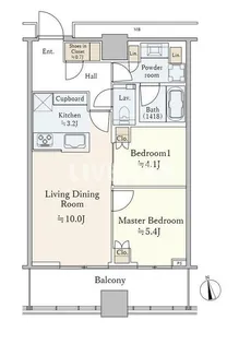 WORLD TOWER RESIDENCE【17階】の間取り