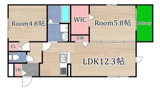 ハイムトーリアII【1階】の間取り