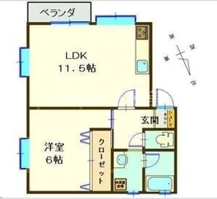 サンフラワーA【1階】の間取り