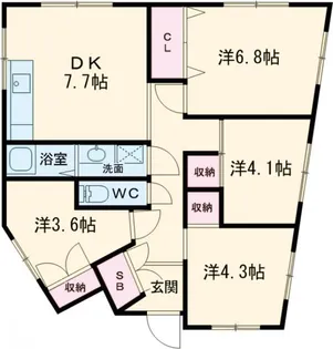 狭間テラス【2階】の間取り