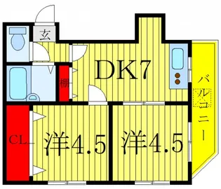 エクセレント盛【4階】の間取り
