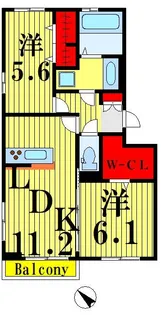 moon bow【2階】の間取り