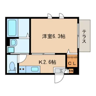 ディアコート【1階】の間取り