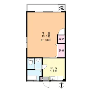染谷マンション【4階】の間取り