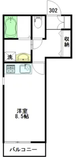 ソワフィーユ東中野【3階】の間取り