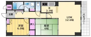 Collection東岸和田【2階】の間取り