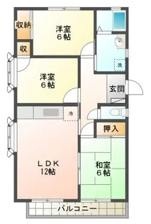 メゾンブリッチコートB【1階】の間取り