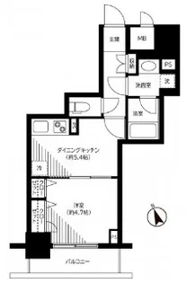 銀座レジデンス伍番館【8階】の間取り