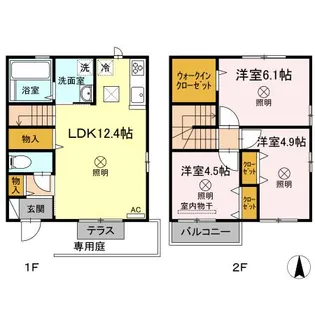 岡山県岡山市南区万倍【一戸建】の間取り
