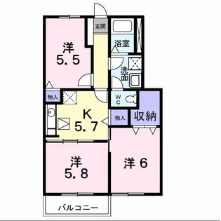 ストロベリ-フィールドB【1階】の間取り
