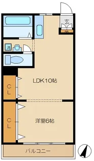 マンション高橋【4階】の間取り