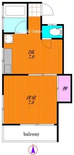 ローズハウス【2階】の間取り
