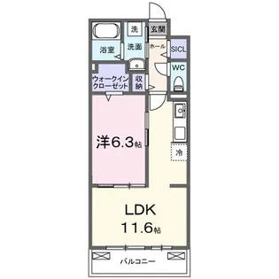 フルール近江【2階】の間取り