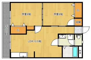 プレアール花畑【4階】の間取り