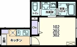 パークテラス大和【1階】の間取り