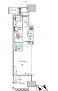 レガシス中目黒【4階】の間取り