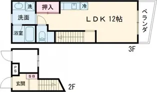 クレル瀬戸 N棟【3階】の間取り