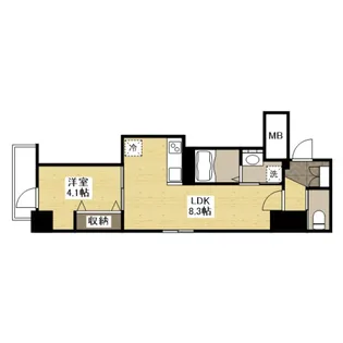 月光呉本町ツインタワーアインス(壱番館)【6階】の間取り