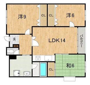 プライムアーク【3階】の間取り