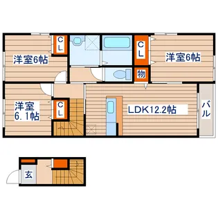 ファミリエールC棟【2階】の間取り