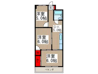 ハイツ美和【4階】の間取り