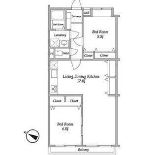 ガーデンハウス千歳船橋【2階】の間取り