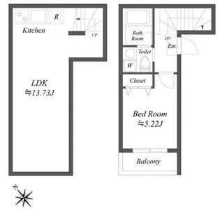 ルクレ三田【1階】の間取り