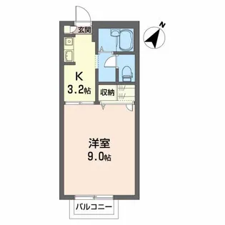 グリーン・ヴィレッジ【1階】の間取り