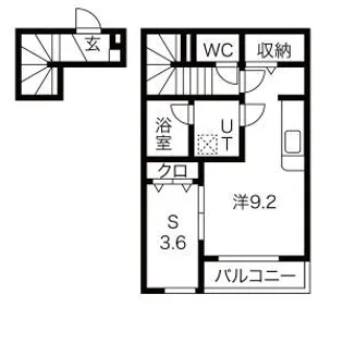 アイワテラス・アイワスクエア【2階】の間取り