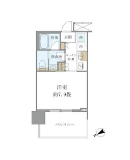 Brillia Tower 浜離宮【6階】の間取り