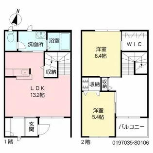 パルモ花みづき S棟【2階】の間取り
