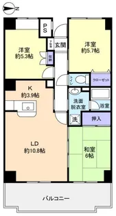 ベルファーム3号館【2階】の間取り