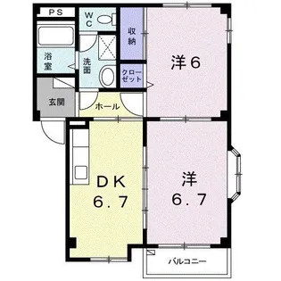 メゾン・アンソレイエIII【1階】の間取り