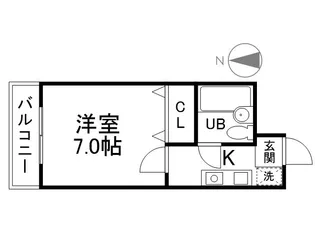 ヴィラサンシルク西大路【5階】の間取り