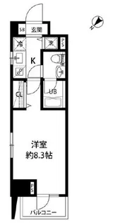 ルクレ日本橋馬喰町【8階】の間取り