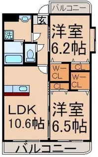 アルソーレフジミ【2階】の間取り